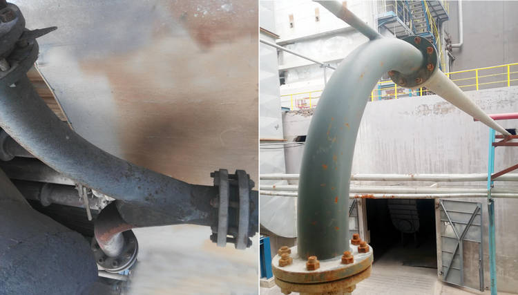 Z6尊龙凯时牌耐磨陶瓷输灰管道的乐成案例